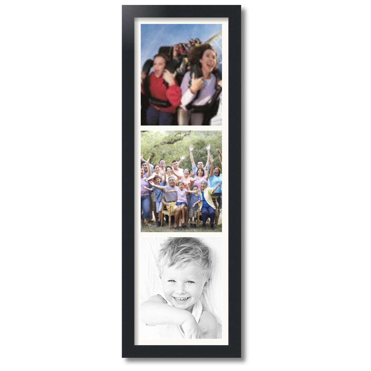 ArtToFrames Collage Photo Picture Frame with 3 - 8x10 inch Openings, Framed in Black with Over 62 Mat Color Options and Plexi Glass (CSM-3926-2134)